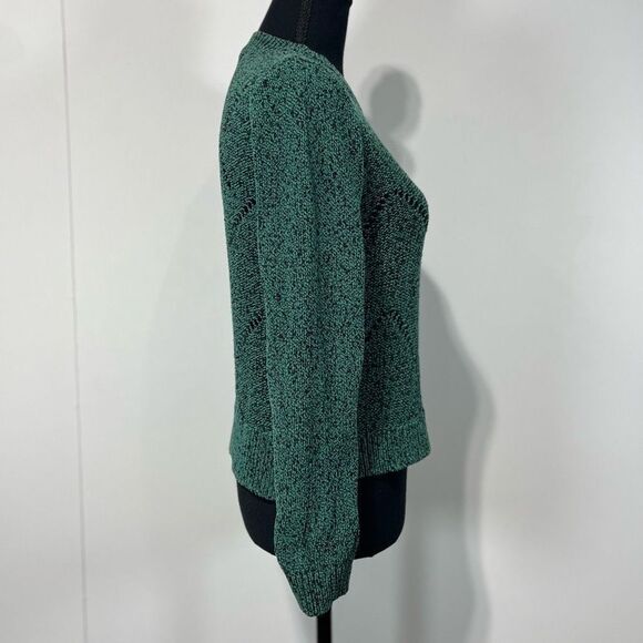Banana Republic Open Knit Crew Neck Sweater Size XS Women’s Green - Picture 3 of 12